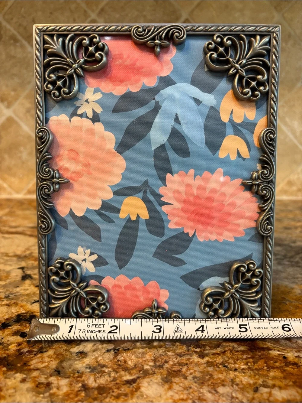 Malden Pewter Scrolling Floating Ornate Picture Frame 5x7